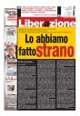 la prima pagina di liberazione di oggi