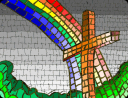 croce arcobaleno
