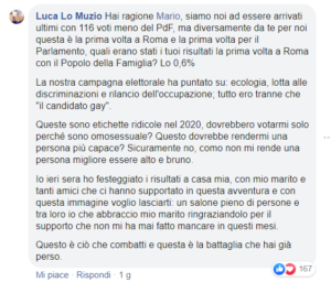 Luca Maria Lo Muzio Lezza risponde a Mario Adinolfi sulle elzioni suppletive di Roma