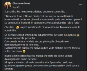 Giacomo-Gelmi-post-facebook-di-denucia-per-lettera-minatoria-omofoba_Parte1-lo-sfogo.sulsocial