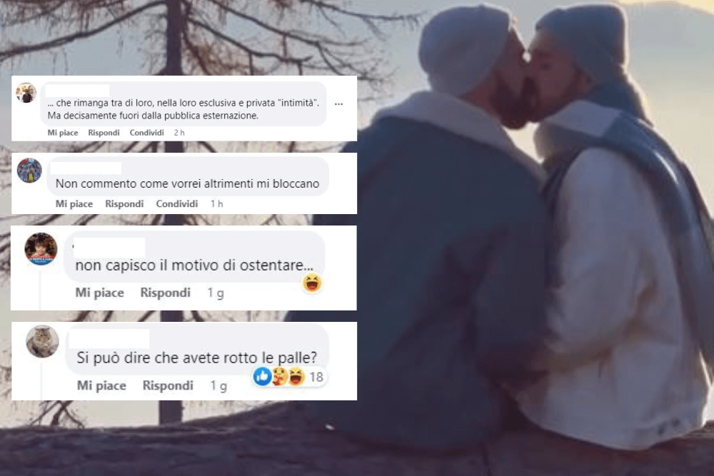 bacio gay e polemiche: lo spot di valsugana coppia gay montagna vacanza san valentino