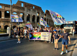Polis Aperta al Colosseo durante il Roma Pride 2024