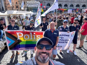 selfie Naman Tarcha Roma Pride 2024 con Polis Aperta